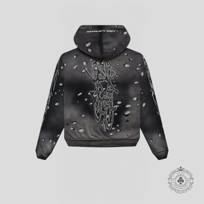 Hellstar No Guts, No Glory! Hoodie in Washed Black