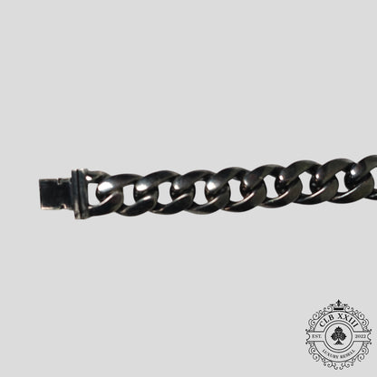 Chrome Hearts Cuban Bracelet in Oxidized Silver