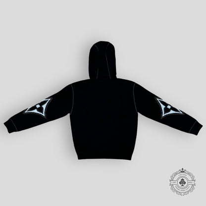 Louis Vuitton Monogram Flower Graphic Intarsia Zipped Hoodie in Black