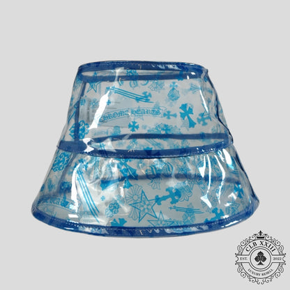 Chrome Hearts Transparent Bucket Hat in Clear/Blue