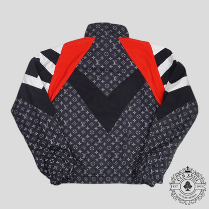 Louis Vuitton Monogram Nylon Printed Track Top in Black