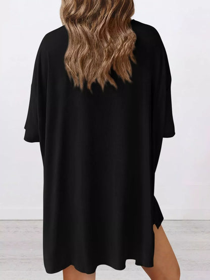 Full Size Half Sleeve T-Shirt and Shorts Set Plus Size