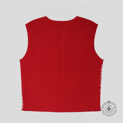 Chrome Hearts Plus Jacquard Sleeveless Shirt in Red