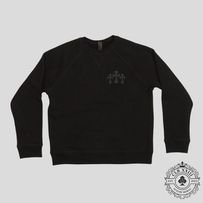 Chrome Hearts Cemetery Cross Seven-11 Crewneck in Black