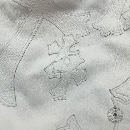 Chrome Hearts Oversized Leather Cross Bean Bag Chair