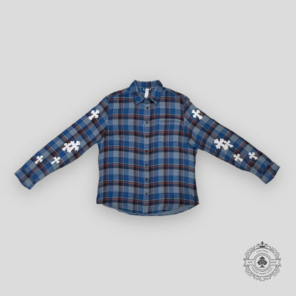 Chrome Hearts Cross Patch Padded Flannel Shirt