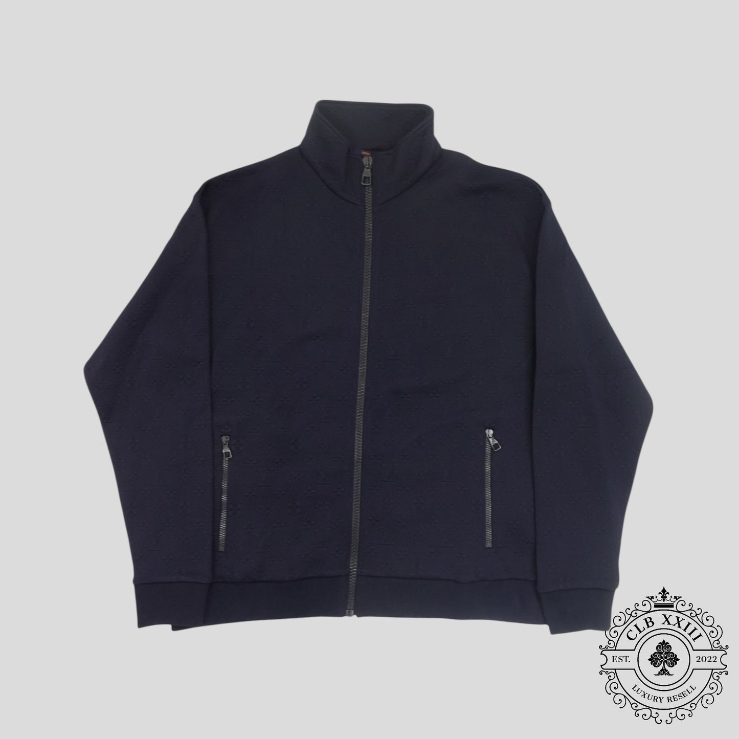 Louis Vuitton Monogram Embroidered Jacket in Navy Blue