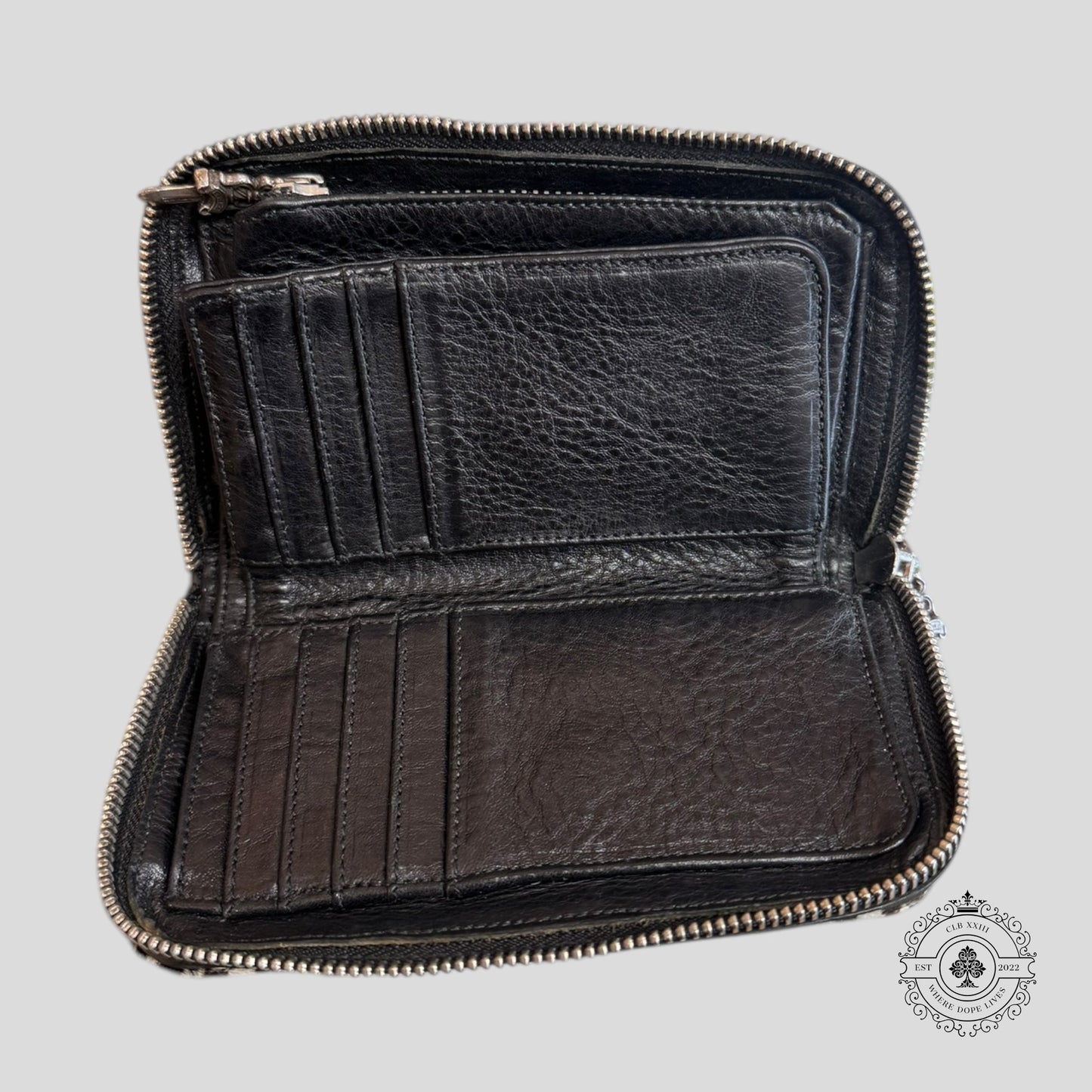 Chrome Hearts Checkered Zip Up Wallet
