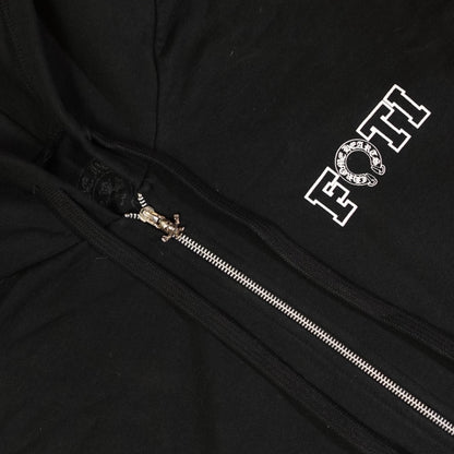 Chrome Hearts Foti Zip Up Hoodie in Black/White