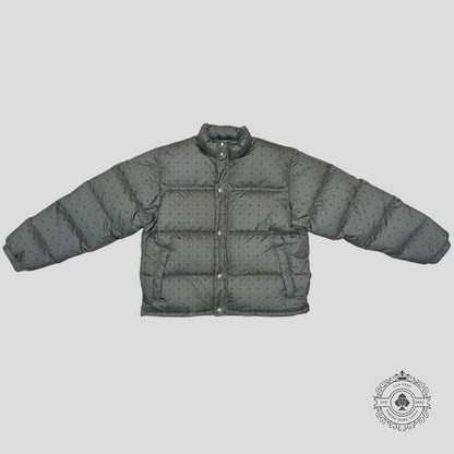 Chrome Heart Plus Pattern Puffer Jacket in Olive Green