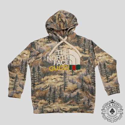 Gucci X The North Face Forest Print Pullover Hoodie in Multicolor
