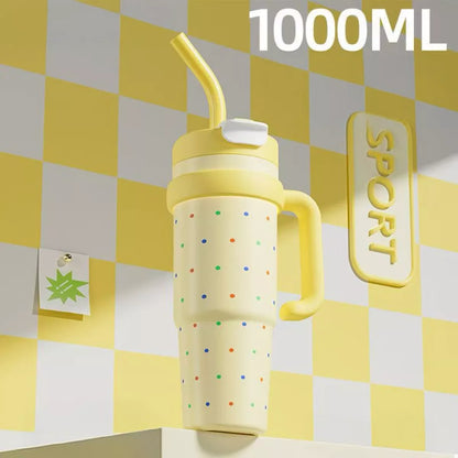 Large Capacity Water Bottle with Straw