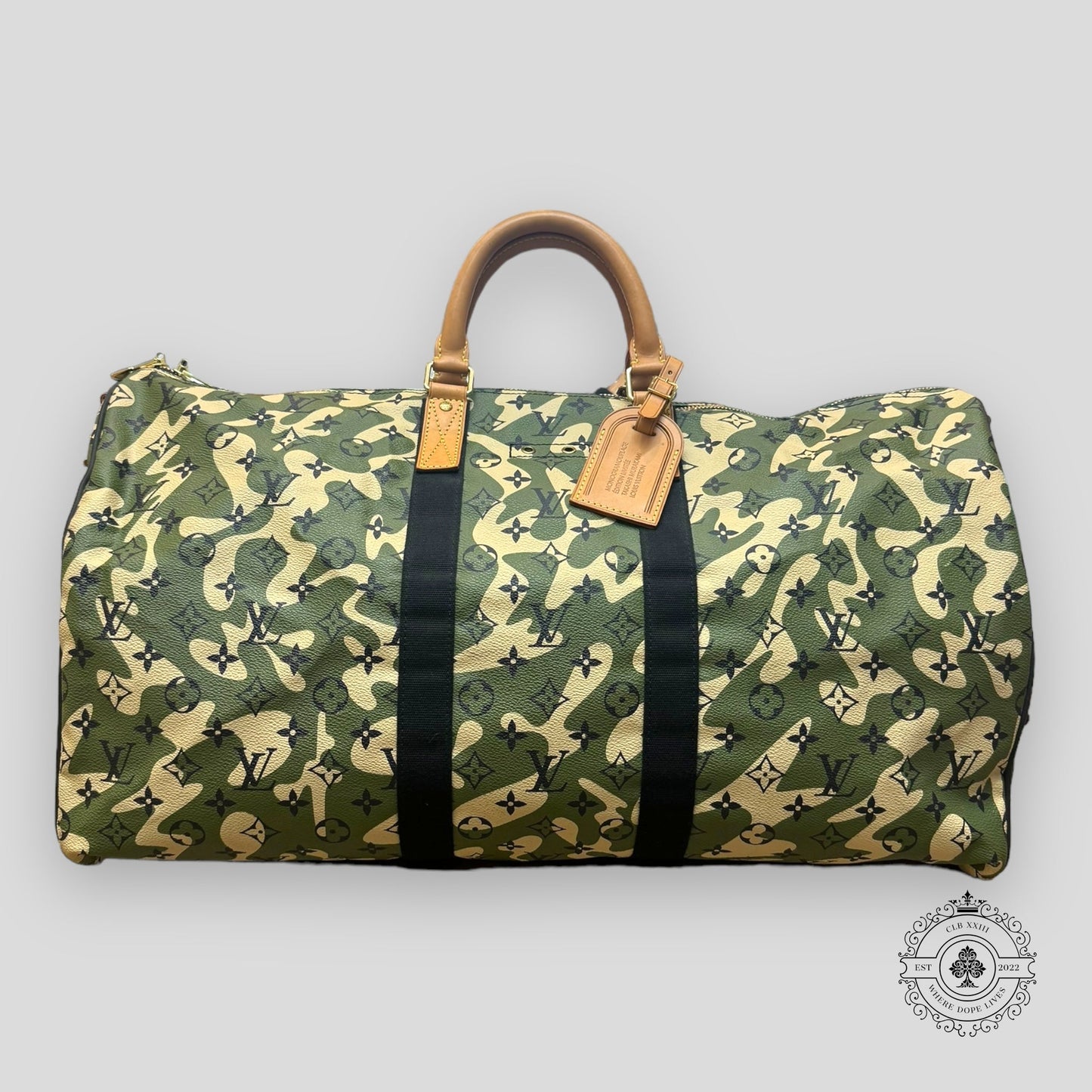 Louis Vuitton Takashi Murakami Camo Monogram Keepall 55