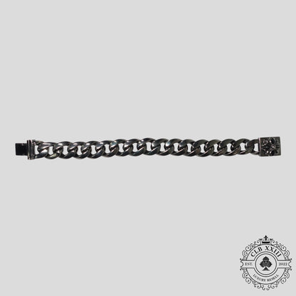 Chrome Hearts Cuban Bracelet in Oxidized Silver
