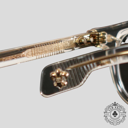 Chrome Hearts Chirp Chirp Glasses in Clear/Gold