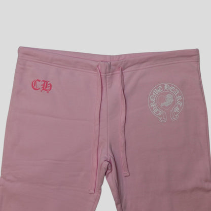 Chrome Hearts Art Basel Vine Heart Sweatpants in Light Pink