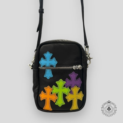 Chrome Hearts Leather Cross Patch Side Bag
