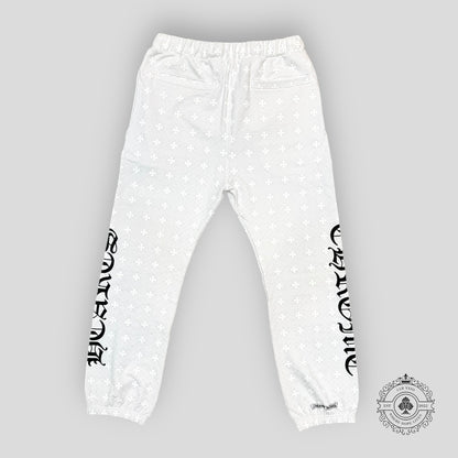 Chrome Hearts All Over Monogram Sweatpants in White
