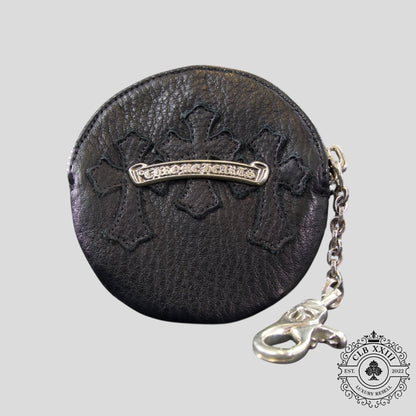 Chrome Hearts Cross Patch Coin Purse in Black