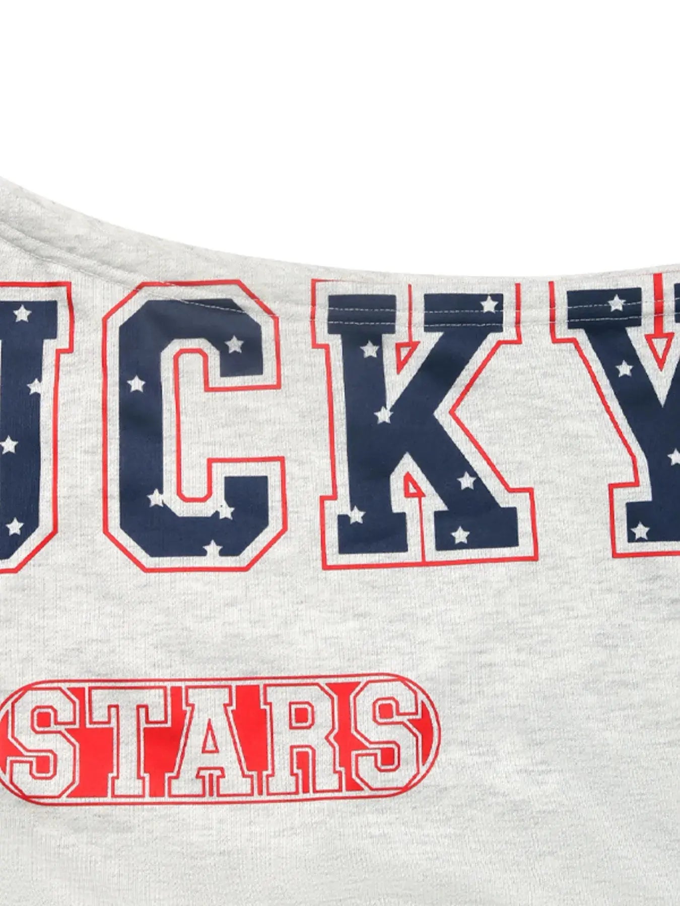 Lucky Stars Single Shoulder Cropped Sweatshirt
