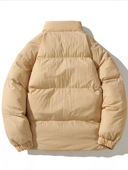 Men's Full Size Zip Up Fleece Puffer Jacket Plus Size