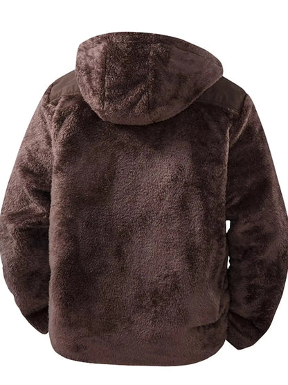 Men's Zip Up Fleece Hooded Jacket