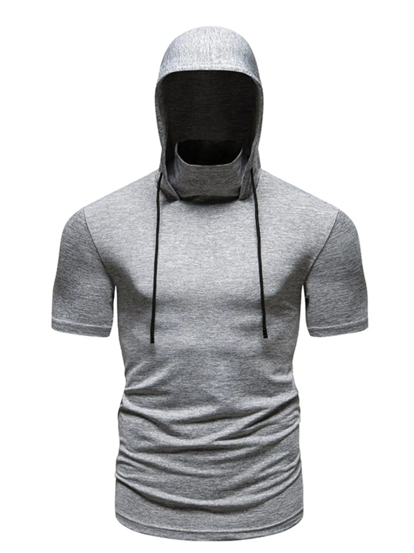 Men's Heathered Short Sleeve Hooded T-Shirt