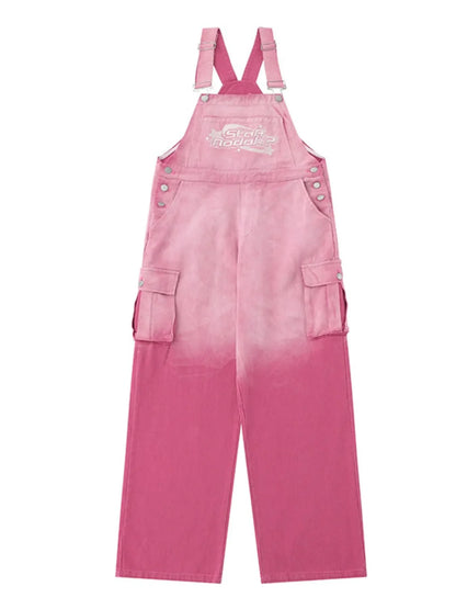 Gradient Wide Leg Overalls