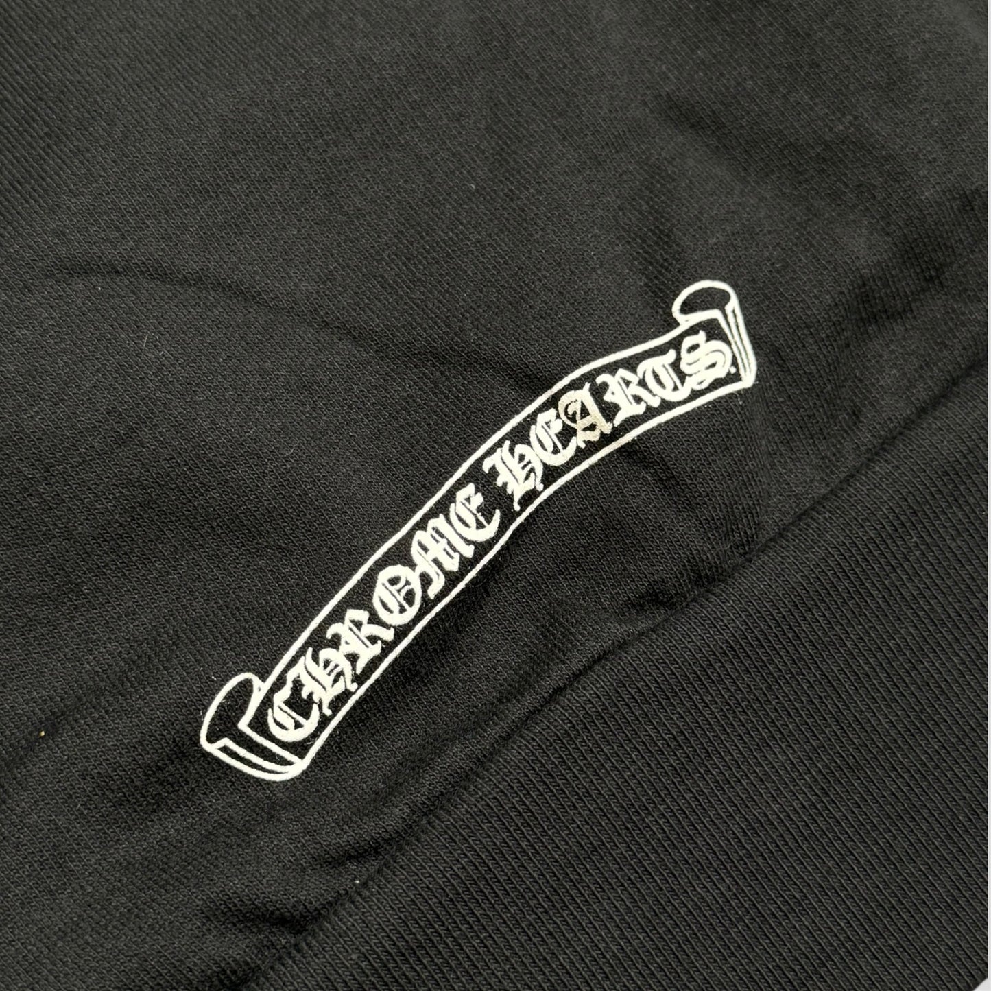 Chrome Hearts Vertical FU Logo Hoodie in Black/White