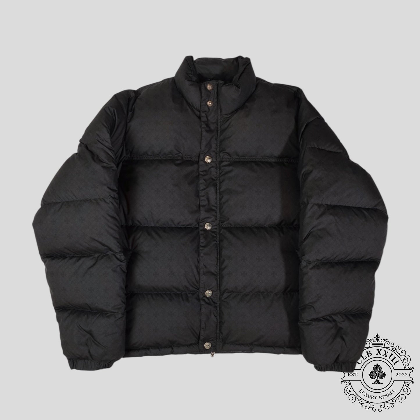 Chrome Hearts Plus Pattern Puffer in Black