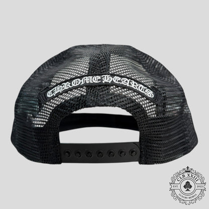 Chrome Hearts Triple Cross Trucker Hat in White/Red/Blue