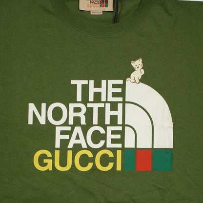 Gucci X The North Face Cat Print Tee in Green