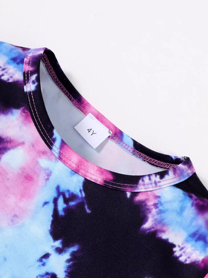 Children's Tie-Dye Print Two-Piece Set
