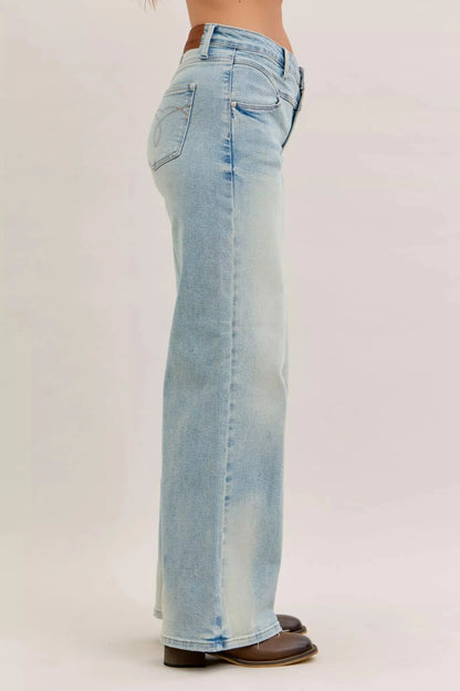 Judy Blue High Waist Column Straight Jeans