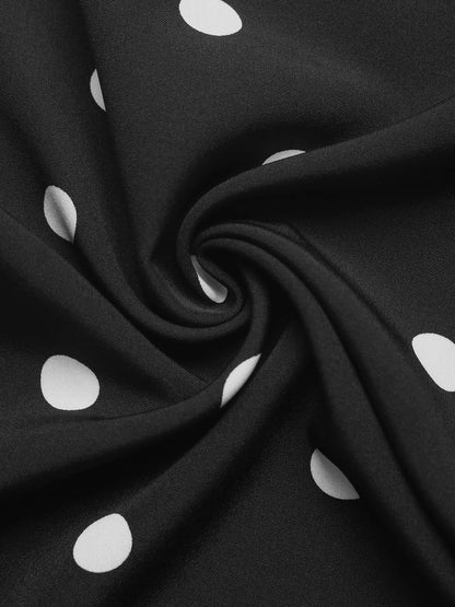 Polka Dot Strapless Wide Leg Jumpsuit
