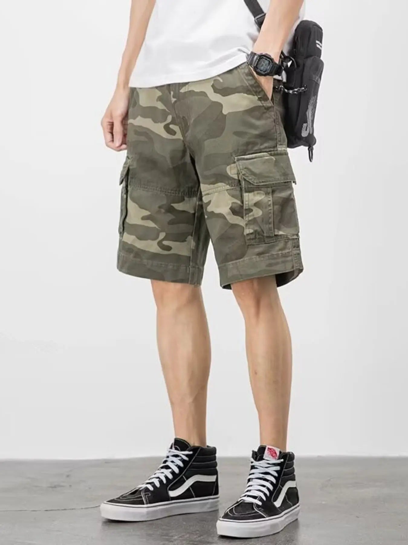Men's Plus Size Camouflage Cargo Shorts