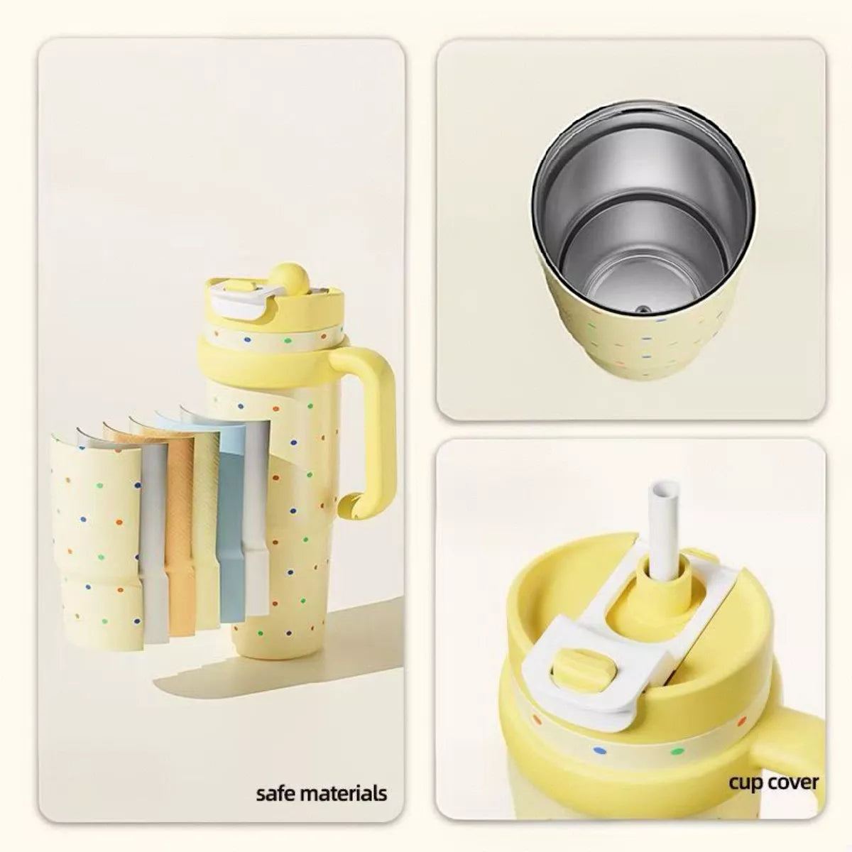 Large Capacity Water Bottle with Straw