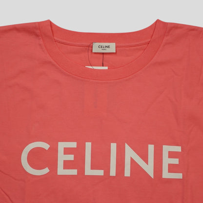 Celine Homme Logo Tee in Pink