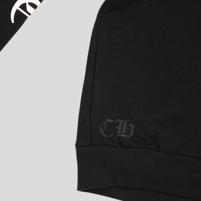 CHROME HEARTS NECK LOGO CREWNECK SWEATSHIRT - BLACK