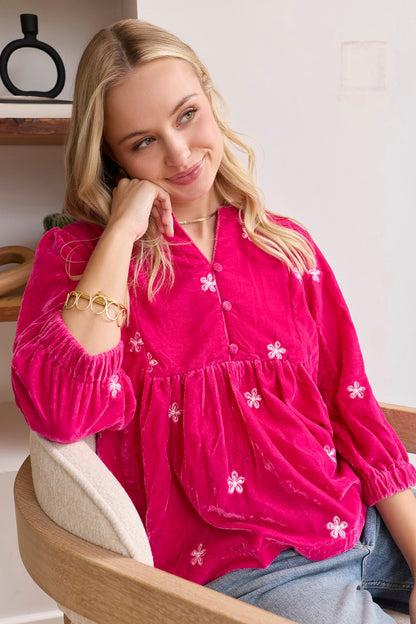 Kristi Nell Peplum Top