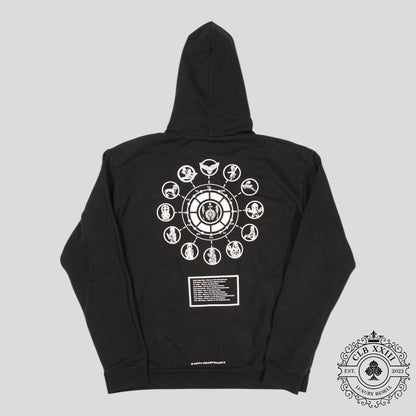 Chrome Hearts Foti Zip Up Hoodie in Black/White