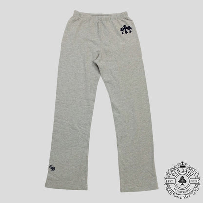 Chrome Hearts Women's Triple Cross CH Flocked Sweatpants in Grey