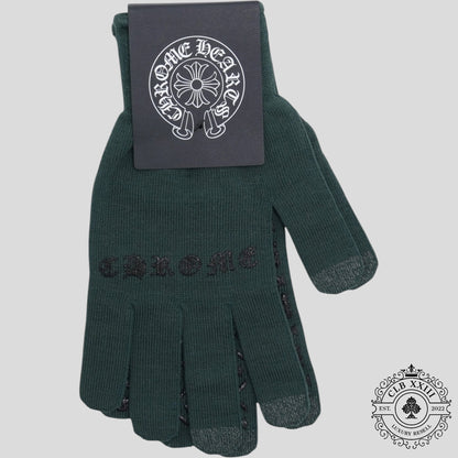 Chrome Hearts Work Gloves in Midnight Green