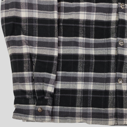 Chrome Hearts Padded Flannel Shirt in Black/White