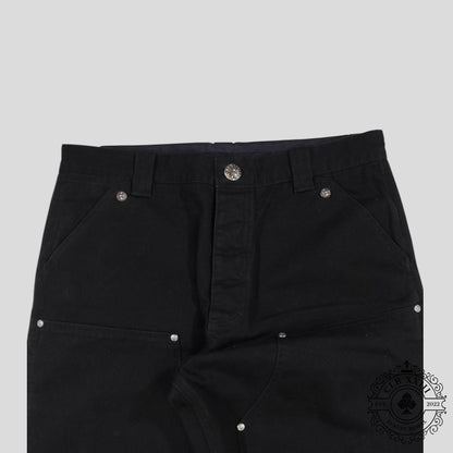 Chrome Hearts Double Knee Carpenter Pants in Black
