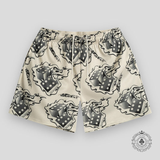 Bravest Studios Cream Dice Shorts