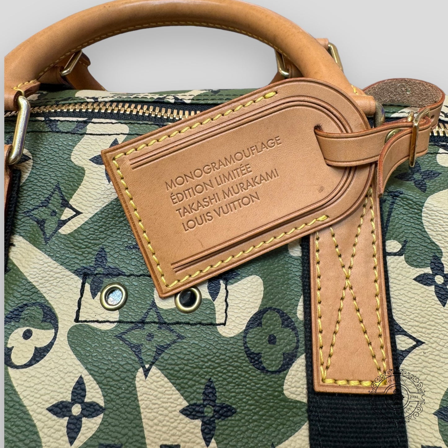 Louis Vuitton Takashi Murakami Camo Monogram Keepall 55