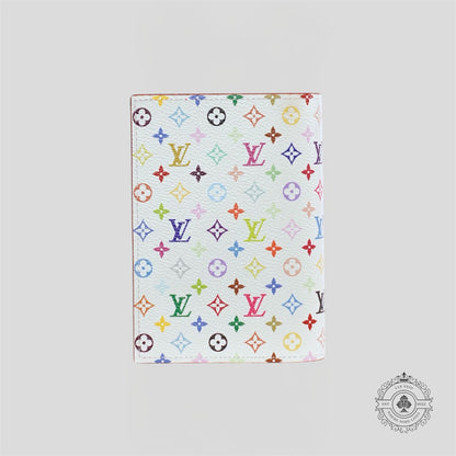 Louis Vuitton x Takashi Murakami Passport Cover in White