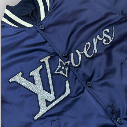 Louis Vuitton LV Lovers Baseball Varsity Jacket in Navy