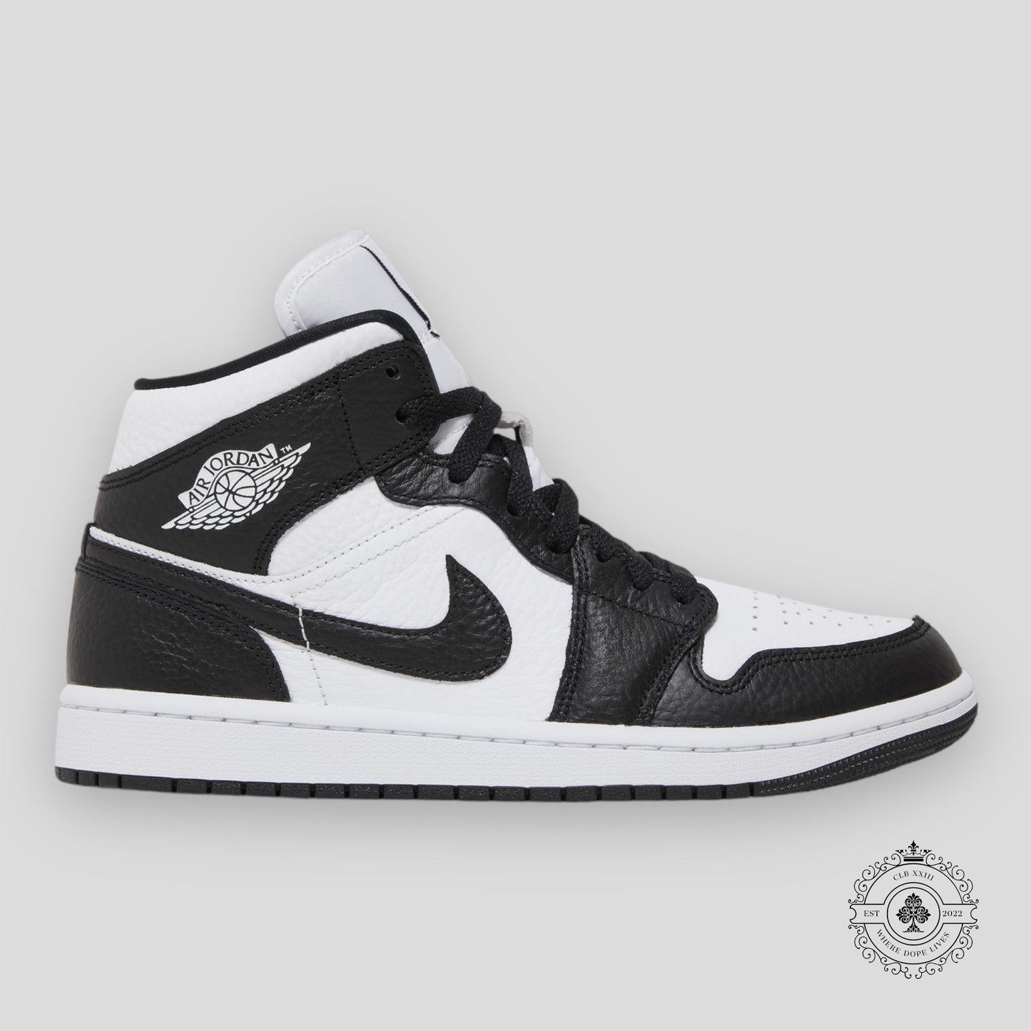 Air Jordan 1 Mid Split Black White (Women's)